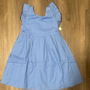 Girls' Blue Ruffle Sleeve Dress size 6